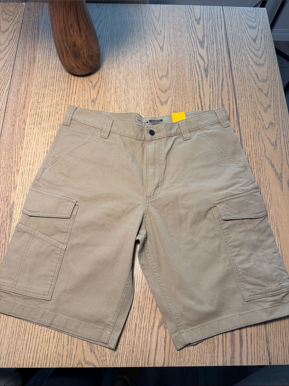 Carhartt men's relaxed-fit cargo shorts in khaki